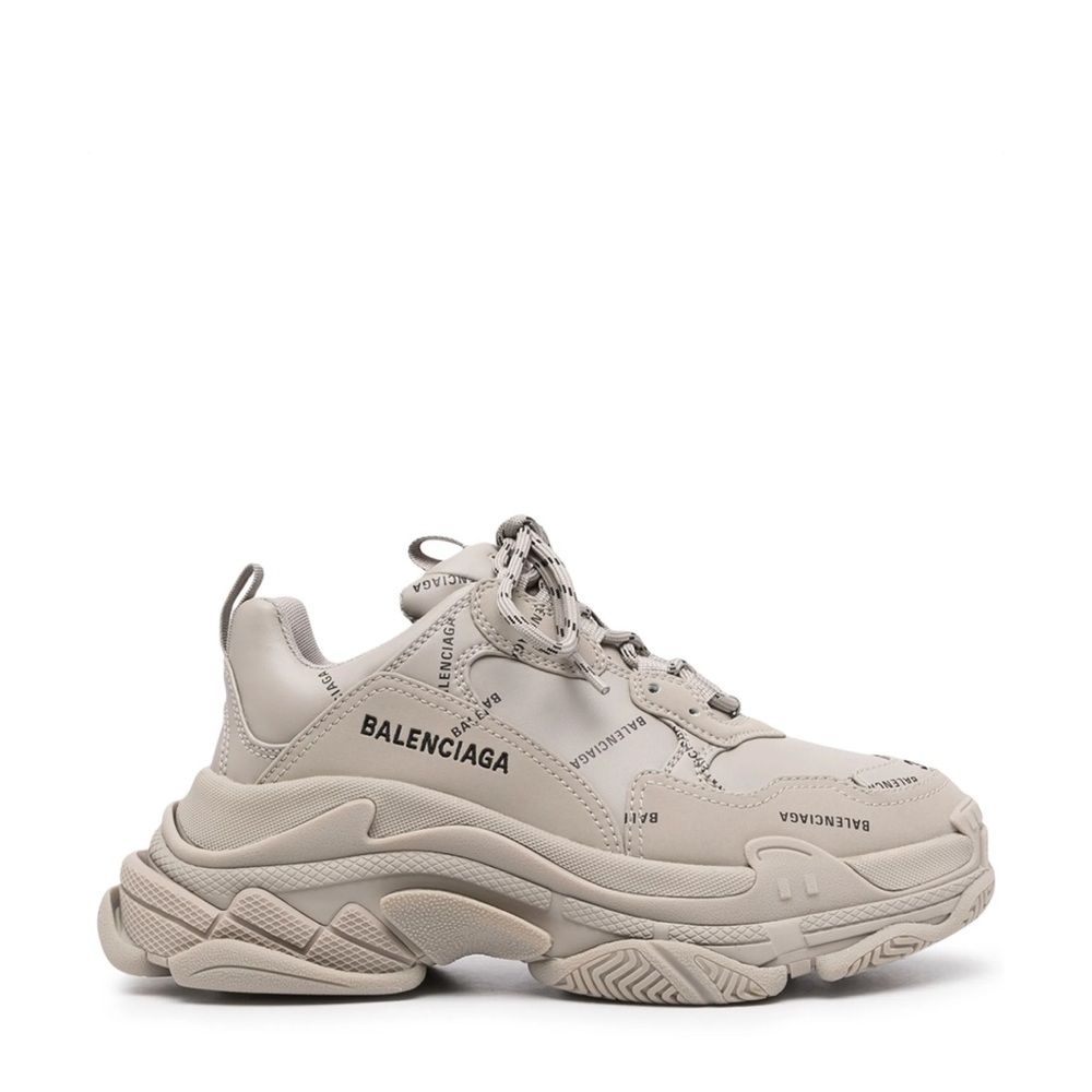 Balenciaga Triple S low-top sneakers Gray nude Beige Cream Sneakers Platform